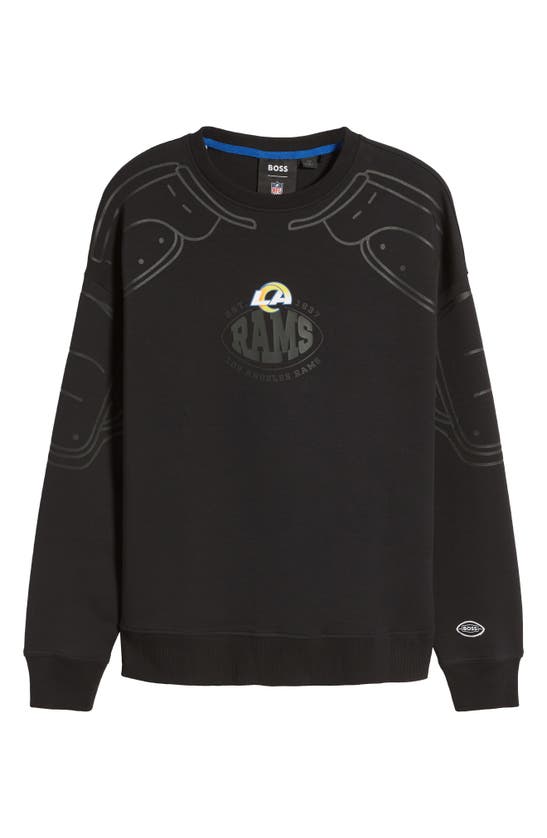 Shop Hugo Boss Boss X Nfl Blitz Crewneck Sweatshirt In Los Angeles Rams Black