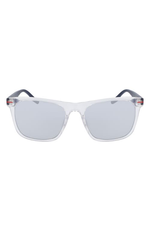 Converse Rebound 55mm Rectangle Sunglasses in Crystal Clear /Silver