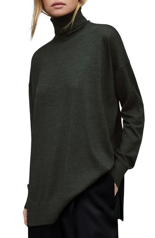 AllSaints Gala Merino Wool Turtleneck Sweater in Black