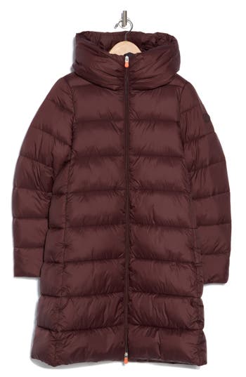 Save The Duck Rita Water Repellent Puffer Jacket In Burgundy