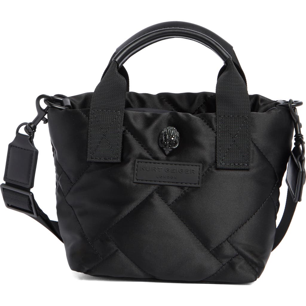 Kurt Geiger London Extra Small Quilted Shopper Bag In Black