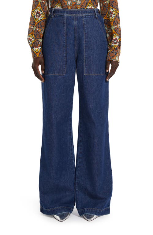 Weekend Max Mara Patroni Wide Leg Jeans Navy at Nordstrom,