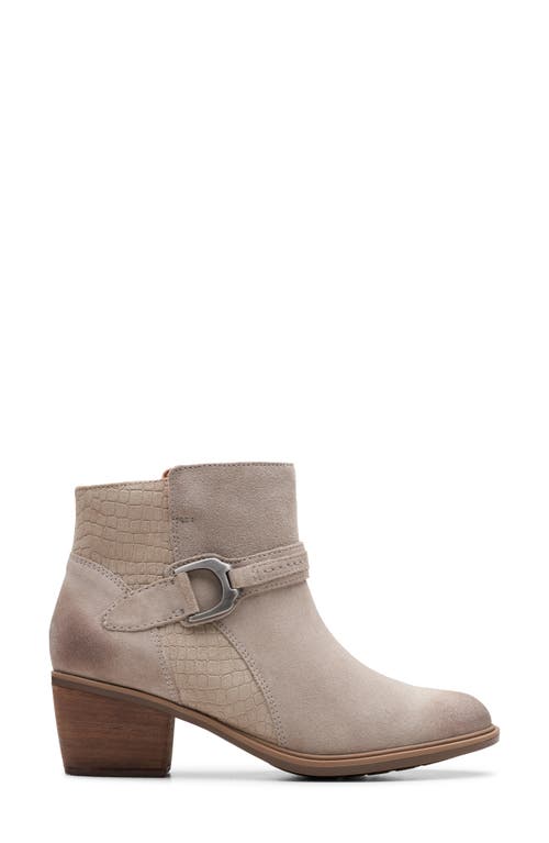 Clarksr Clarks(r) Neva Buckle Bootie In Stone Suede