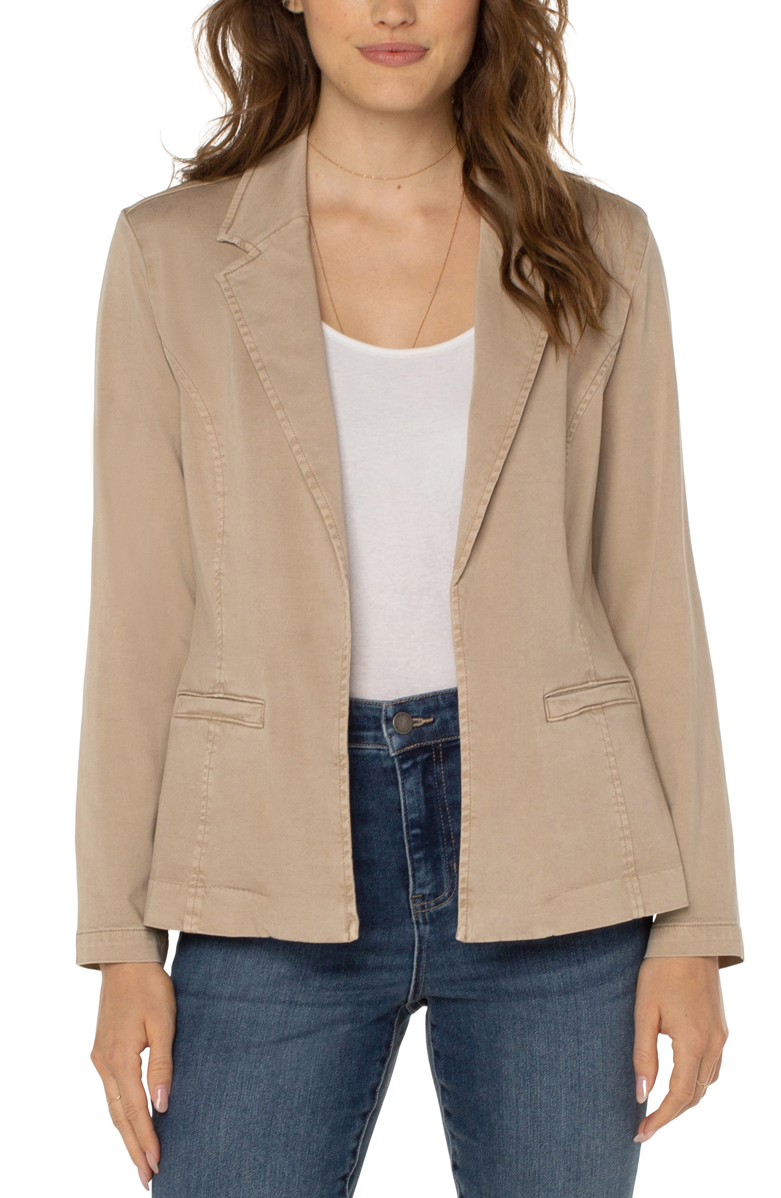 tan suit jacket womens