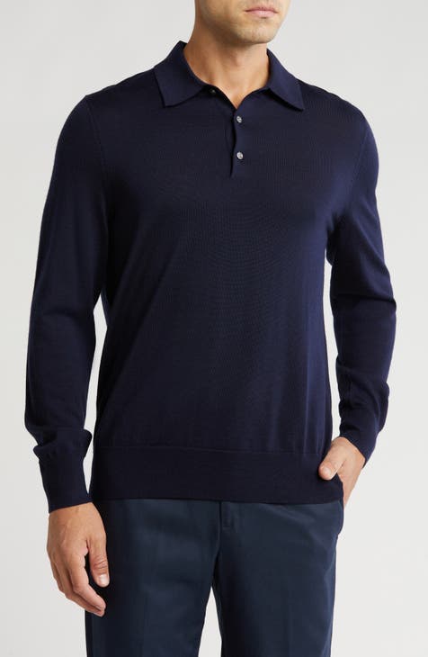 Merino Wool Polo Sweater