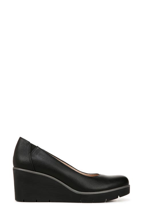 Soul Naturalizer About Time Wedge Pump In Black Faux Leather
