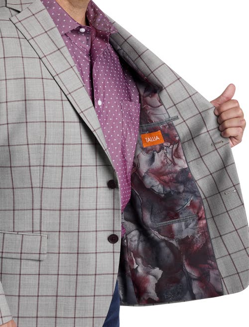 Shop Tallia Windowpane Sport Coat In Grey