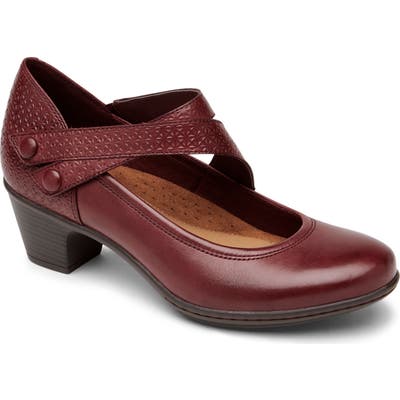 Rockport Cobb Hill Kailyn Asymmetrical Mary Jane Pump, Burgundy