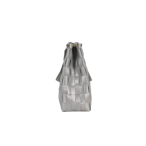 Handed By Charlotte Recycled Plastic Handbag In Brushed Grey