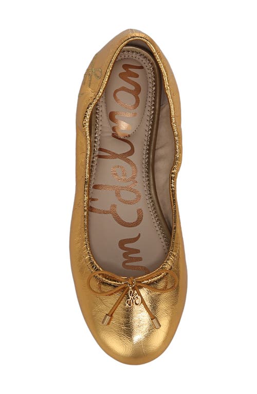 Shop Sam Edelman Felicia Ballet Flat In Medallion Gold