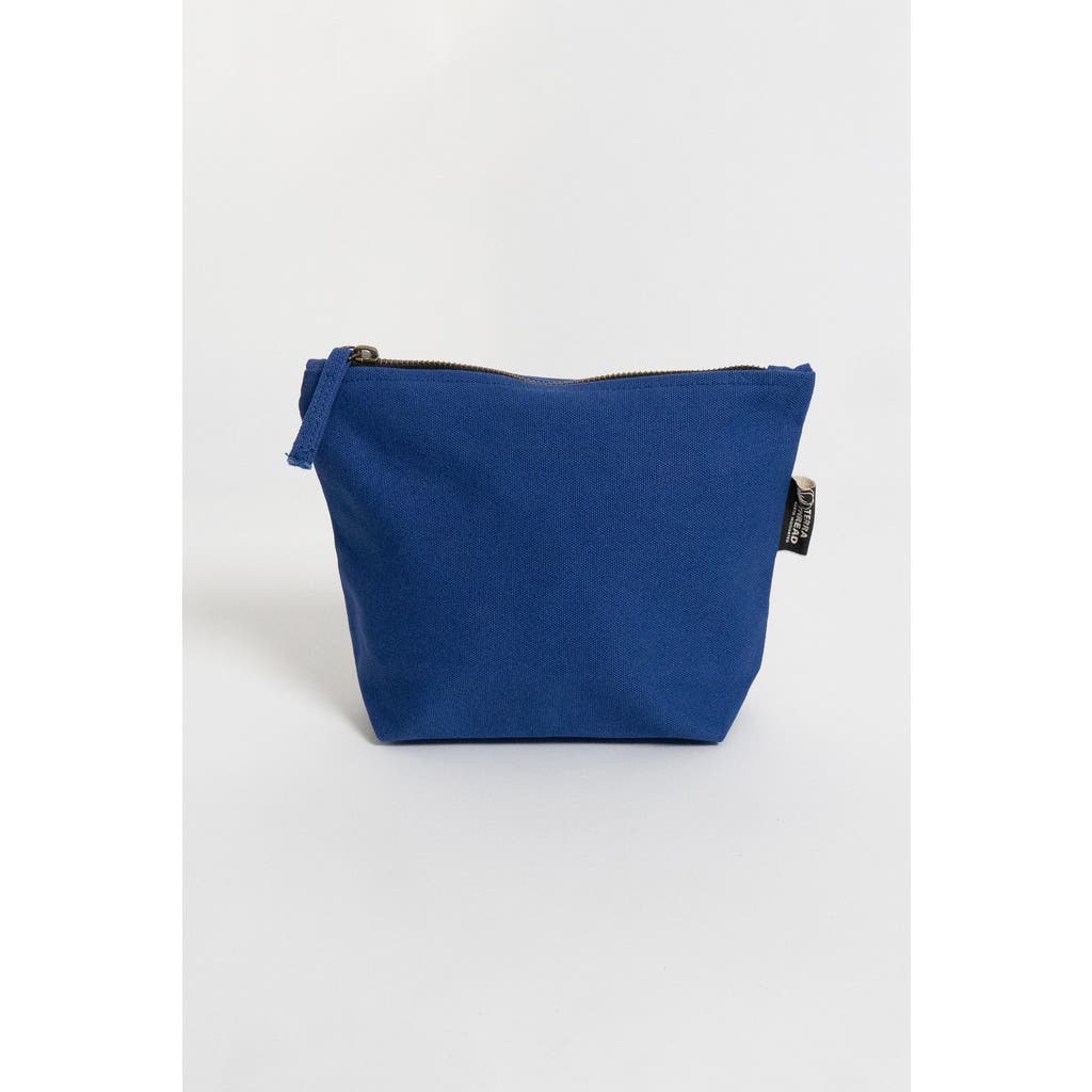 Terra Thread Organic Cotton Makeup Bag In Tidal Blue
