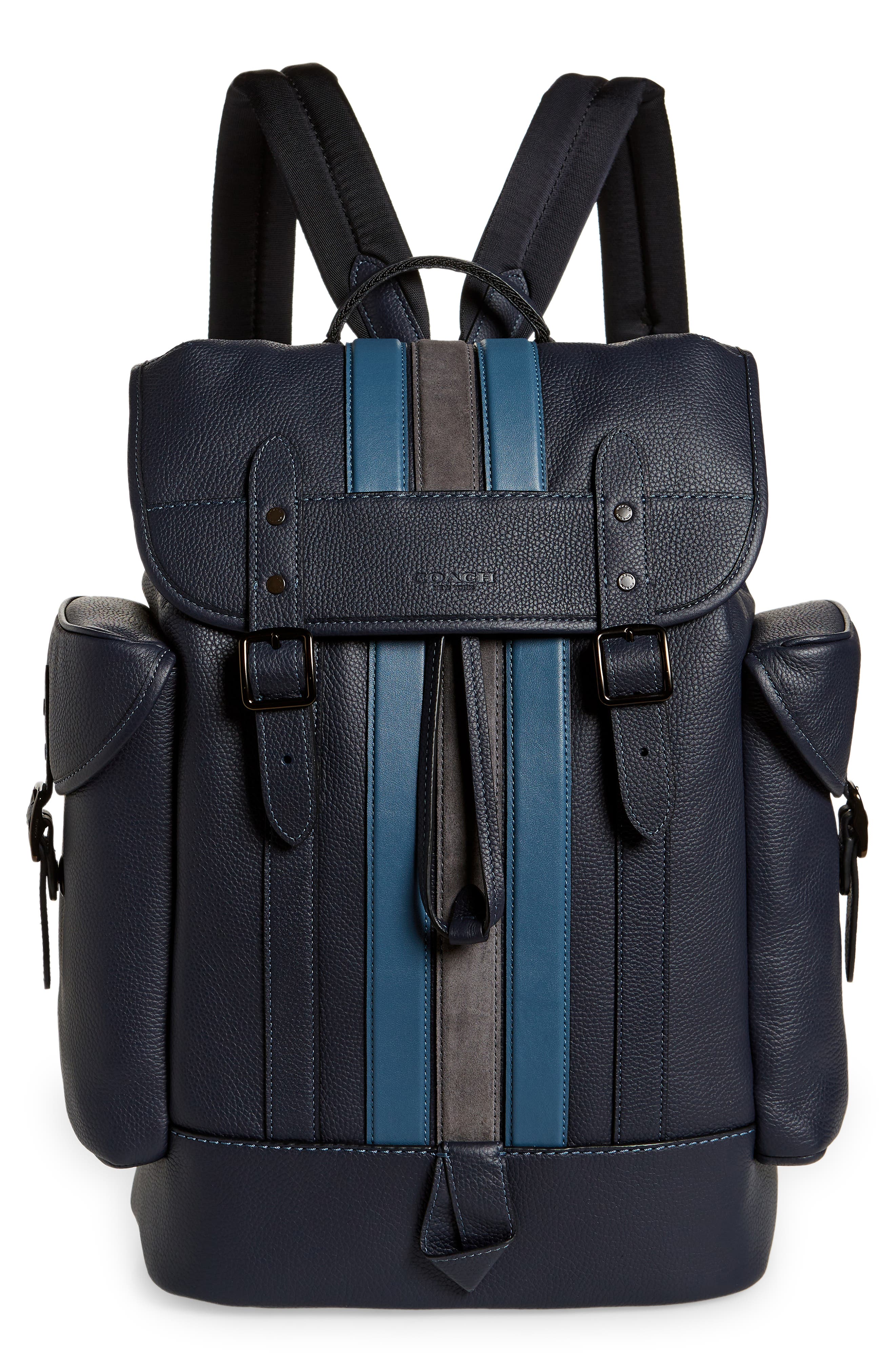 coach leather backpack mens