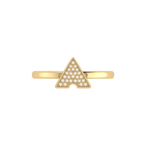 Luvmyjewelry Skyscraper Triangle Sterling Silver Diamond Ring In 14kt Gold Vermeil On Sterling