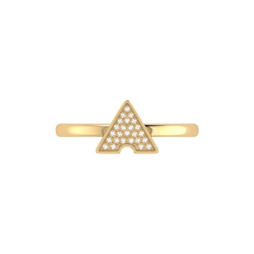 Shop Luvmyjewelry Skyscraper Triangle Sterling Silver Diamond Ring In 14kt Gold Vermeil On Sterling