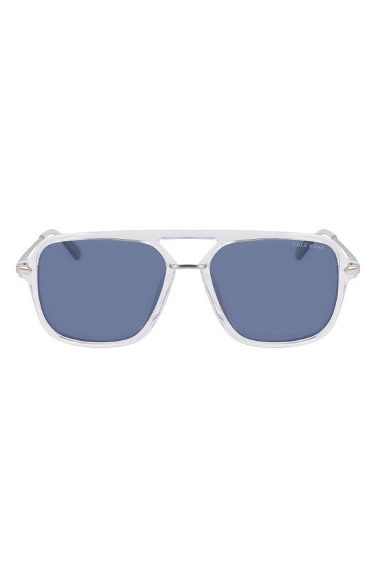 Cole Haan 56mm Polarized Navigator Sunglasses In Crystal ModeSens