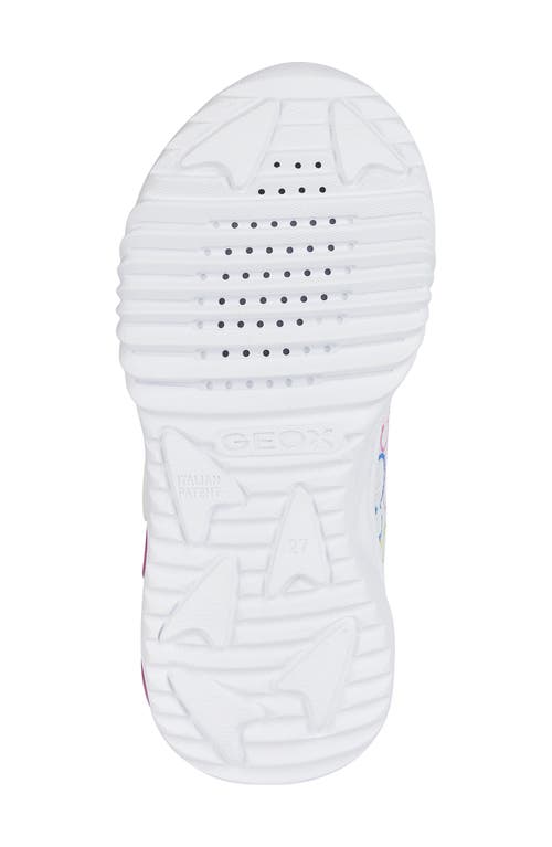 Shop Geox X Disney Kids' Assister Light-up Sneaker In White/multicolor