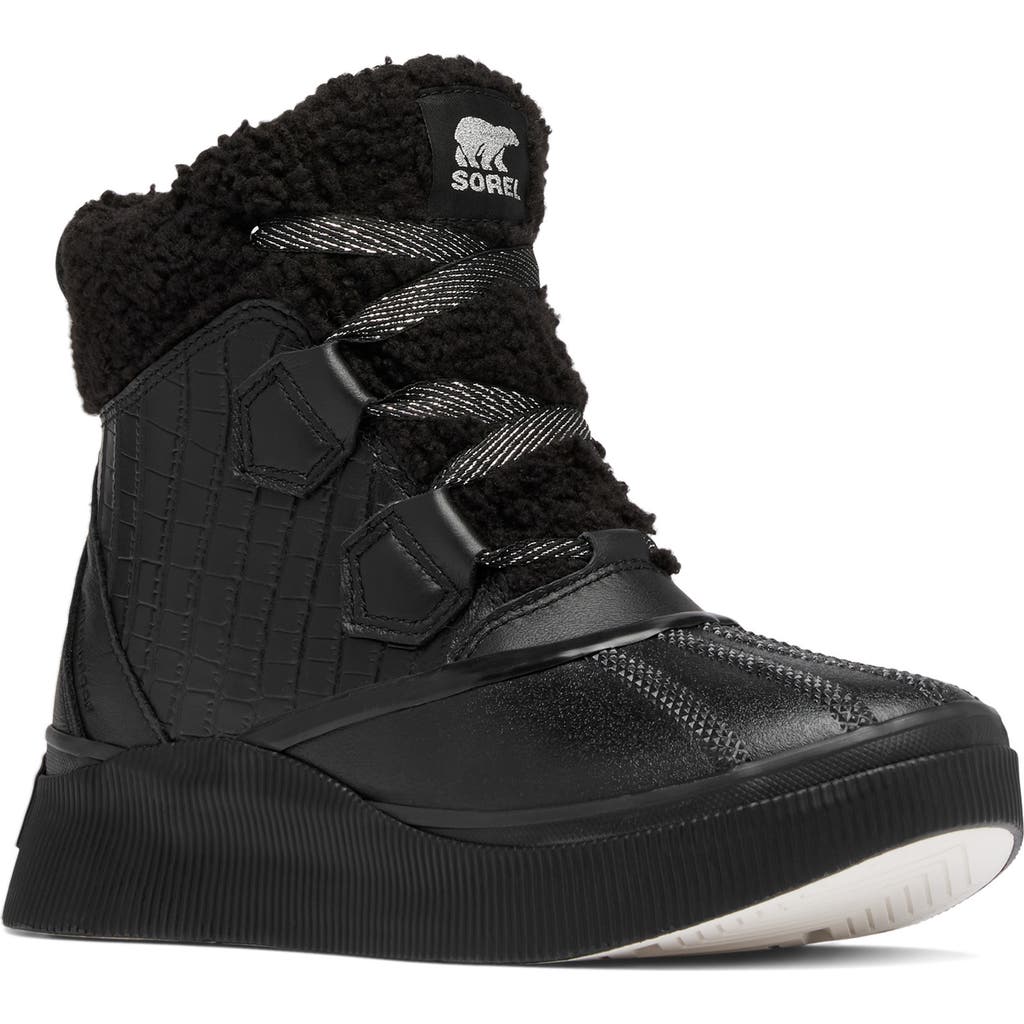 Sorel Out N About Iv Chillz Lux Waterproof High Top Sneaker In Black