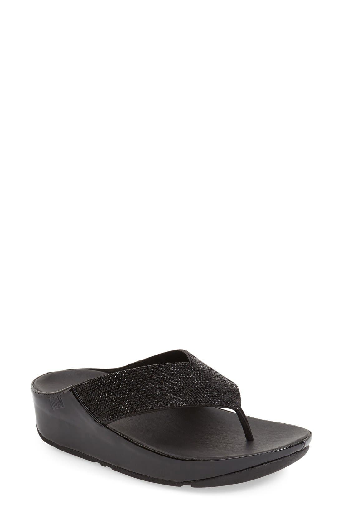 FitFlop™ 'Crystall' Crystal Embellished Platform Sandal (Women) Nordstrom