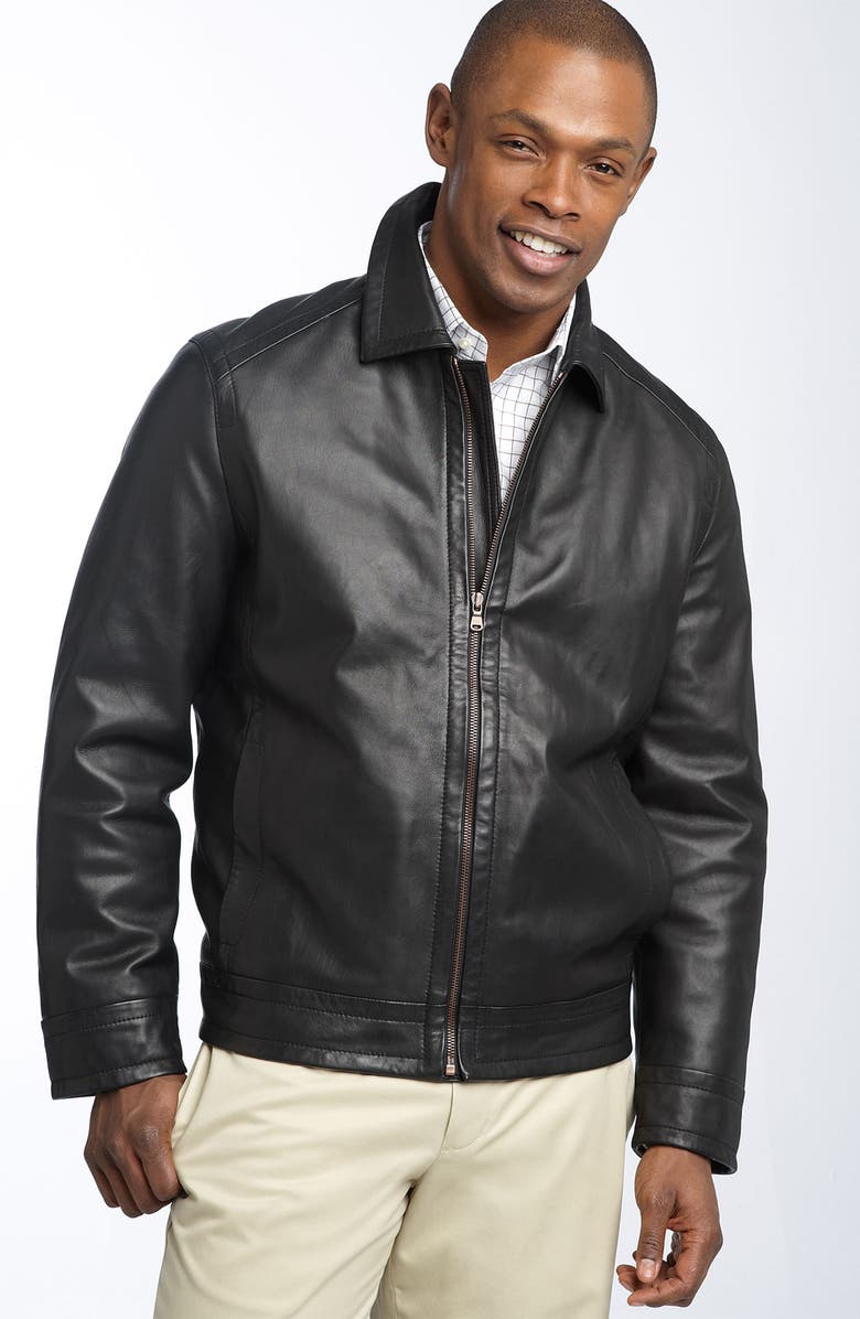 Façonnable Lambskin Leather Jacket | Nordstrom