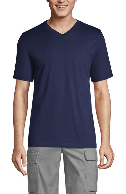 Shop Lands' End Super-t Short Sleeve V-neck T-shirt In Radiant Navy