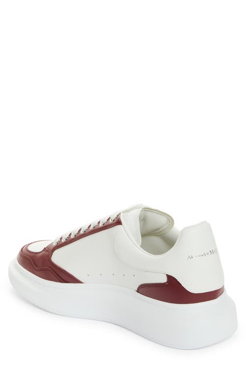 Shop Alexander Mcqueen Oversize Retro Colorblock Sneaker In Burgundy/white