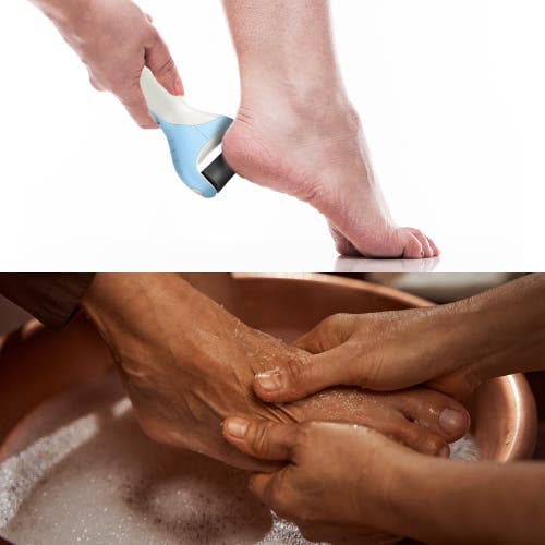 Pursonic Foot Care Bundle Tea Tree Oil Foot Salt & Pedi Perfect Foot File In Green