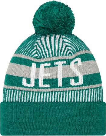 New Era Youth New Era Green New York Jets Striped Cuffed Knit Hat