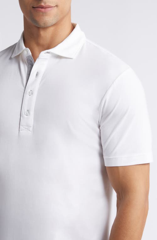 Shop Johnnie-o Linxter Cotton & Lyocell Blend Golf Polo In White