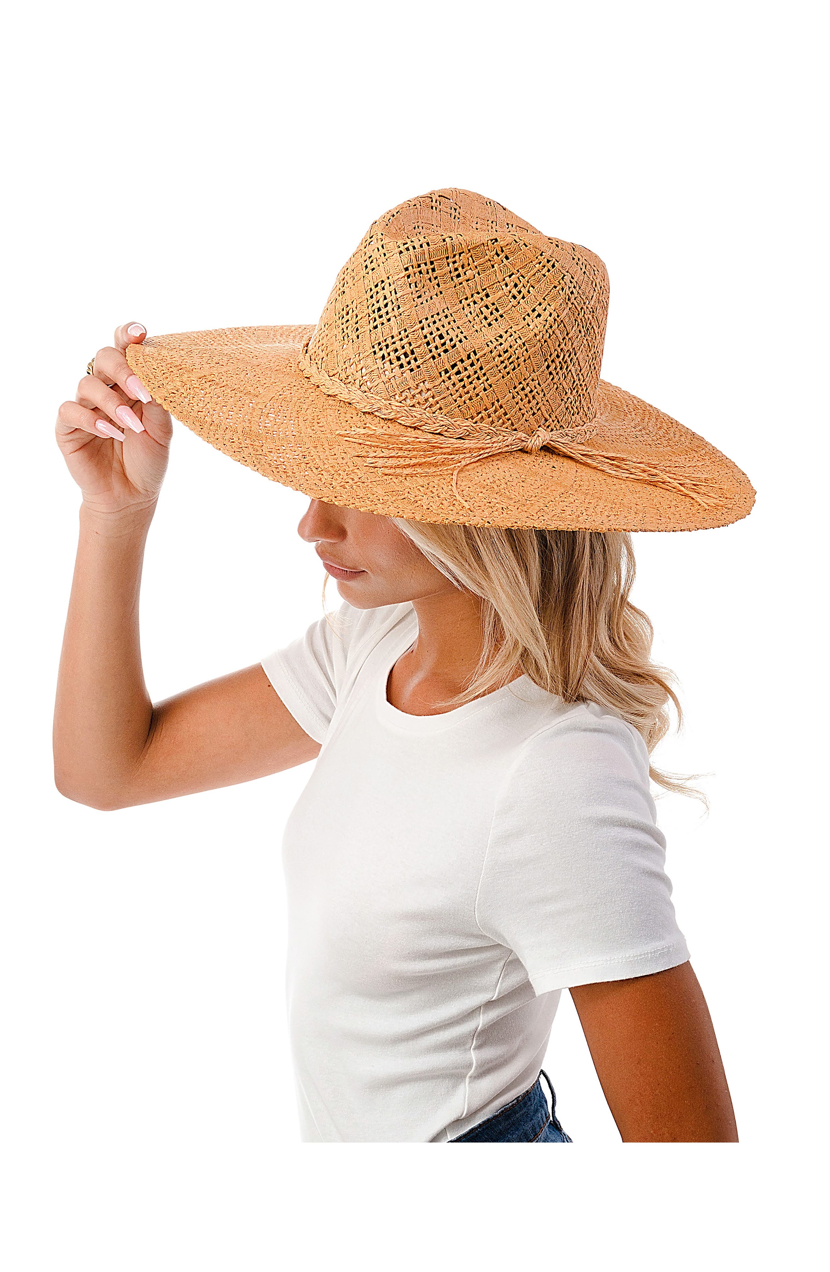 extra wide brim straw cowboy hat