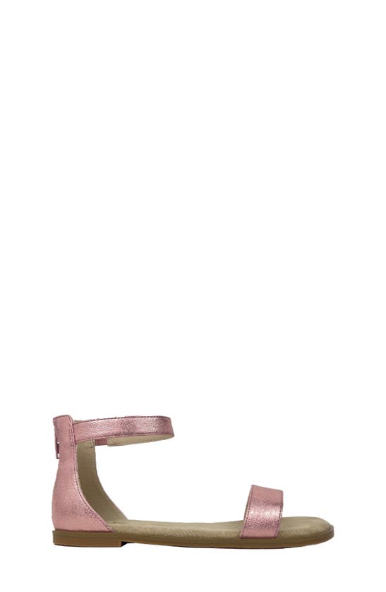 Shop Yosi Samra Kids' Miss Cambelle Ankle Strap Sandal In Pink Metallic