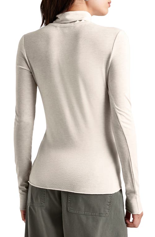 Shop Splendid Jersey Turtleneck In Pale Oak Heather