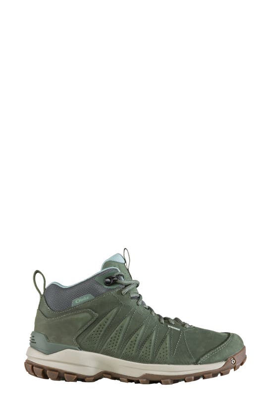 Shop Oboz Sypes Mid B-dry Hiking Sneaker In Thyme
