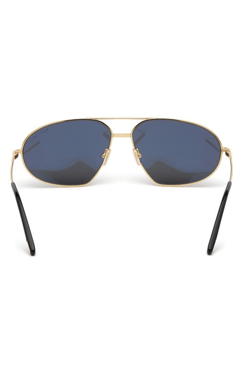 Shop Tom Ford Bradford 63mm Oversize Pilot Sunglasses In Shiny Deep Gold/smoke