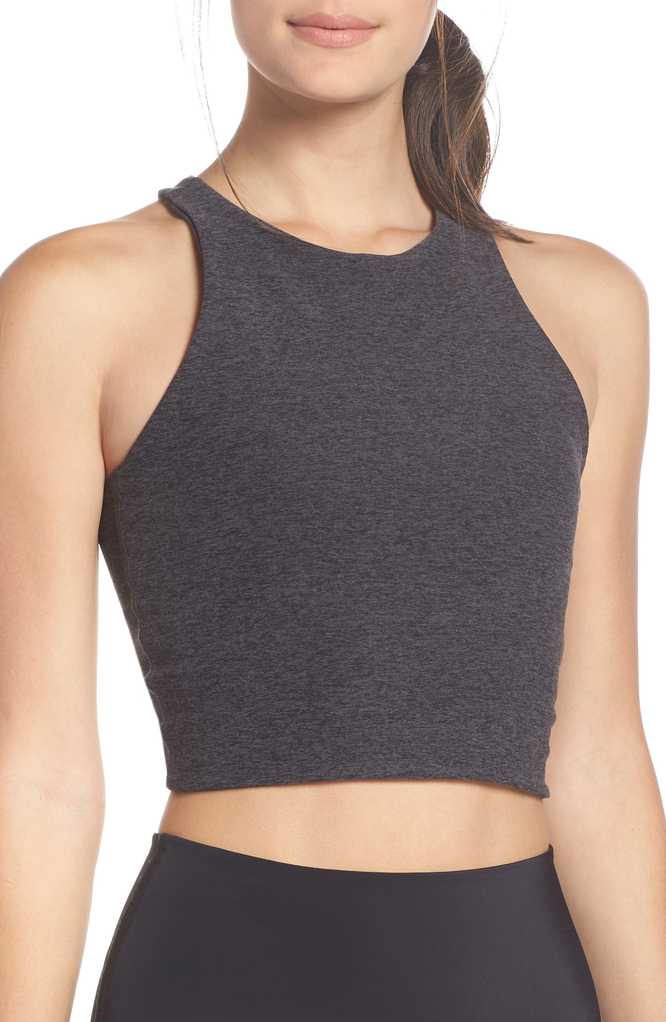 beyond yoga across the strap cropped tank