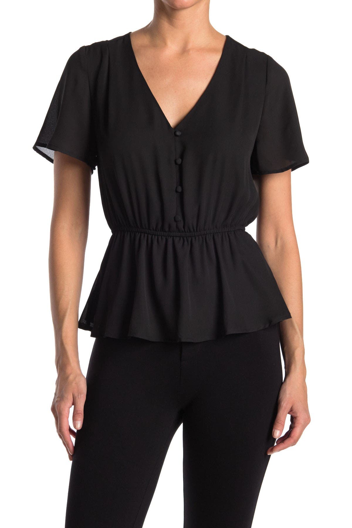 crepe peplum top