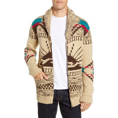Faherty Sun & Waves Cardigan, Brown