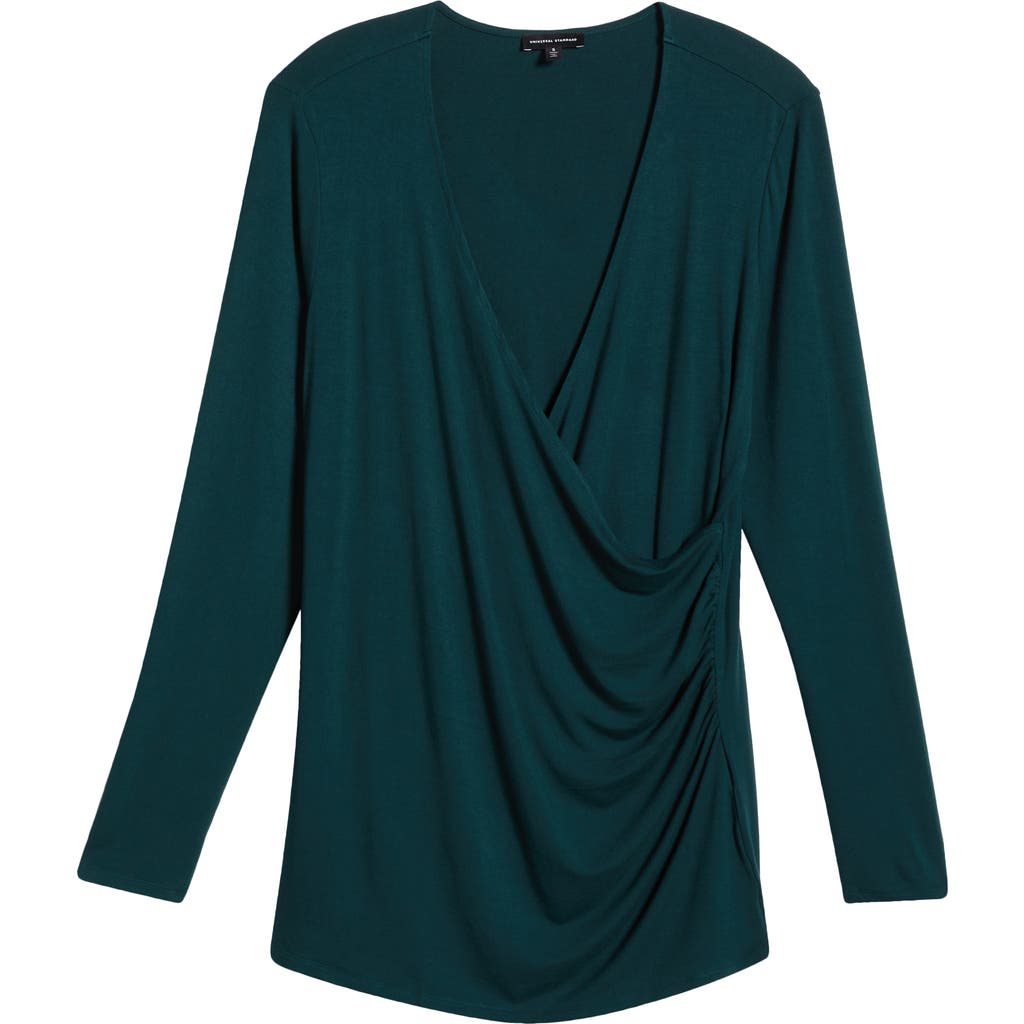 Universal Standard Liquid Cross Front Top In Forest Green