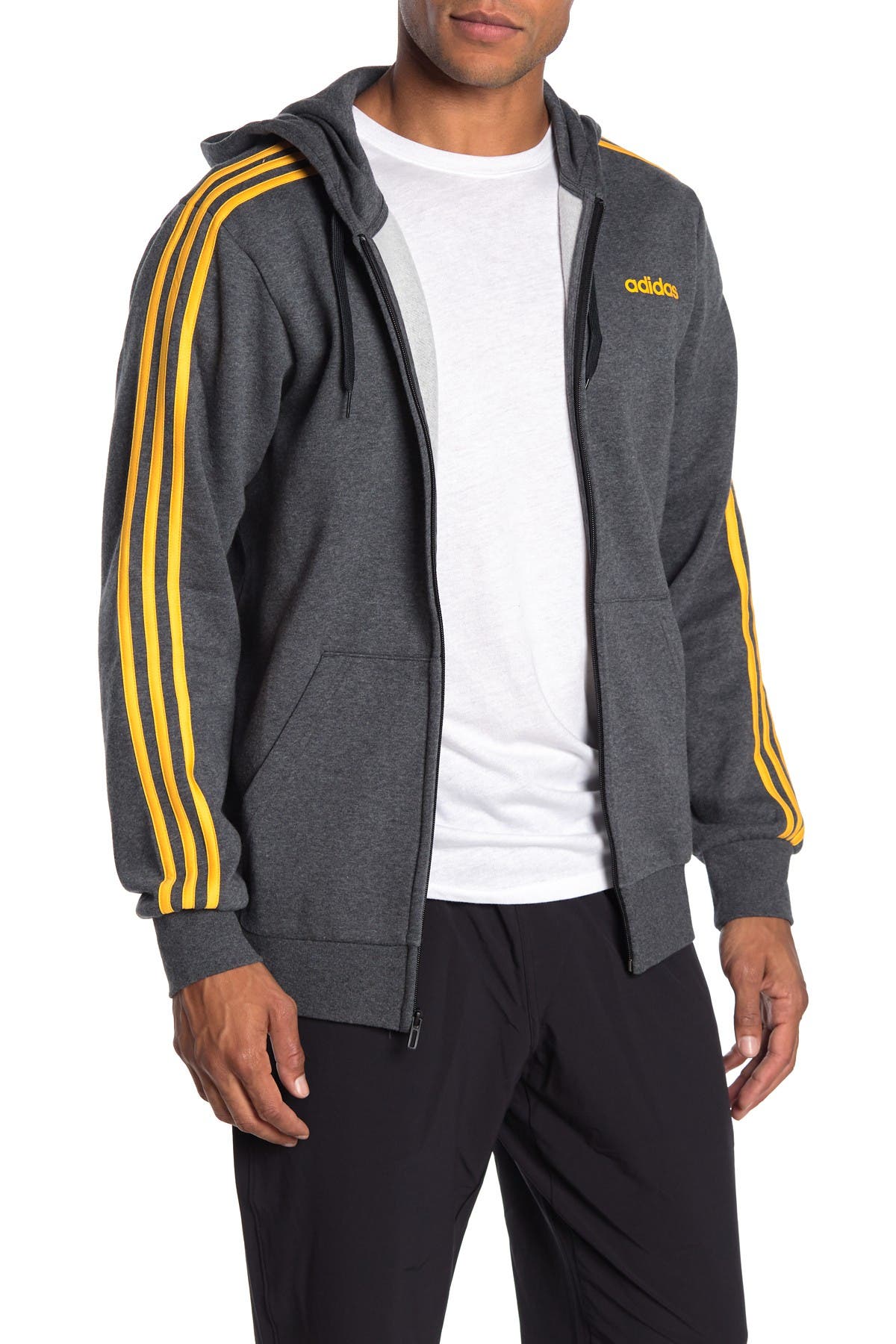 gray adidas zip up hoodie