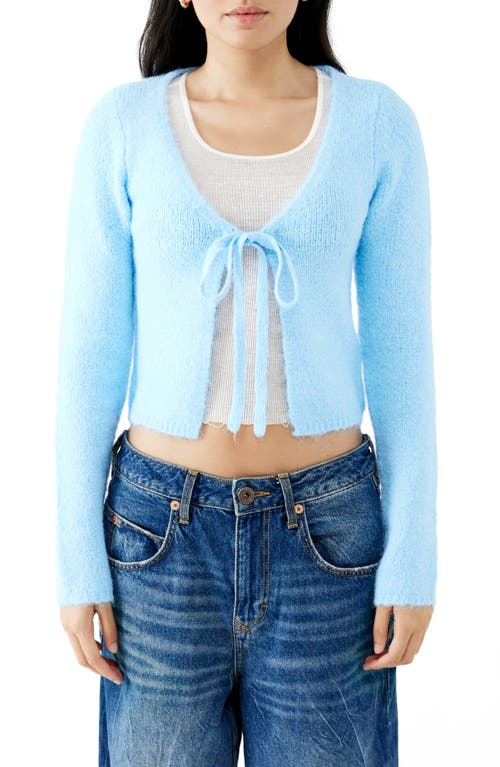 BDG Urban Outfitters Tie Front Cardigan in Light Blue 