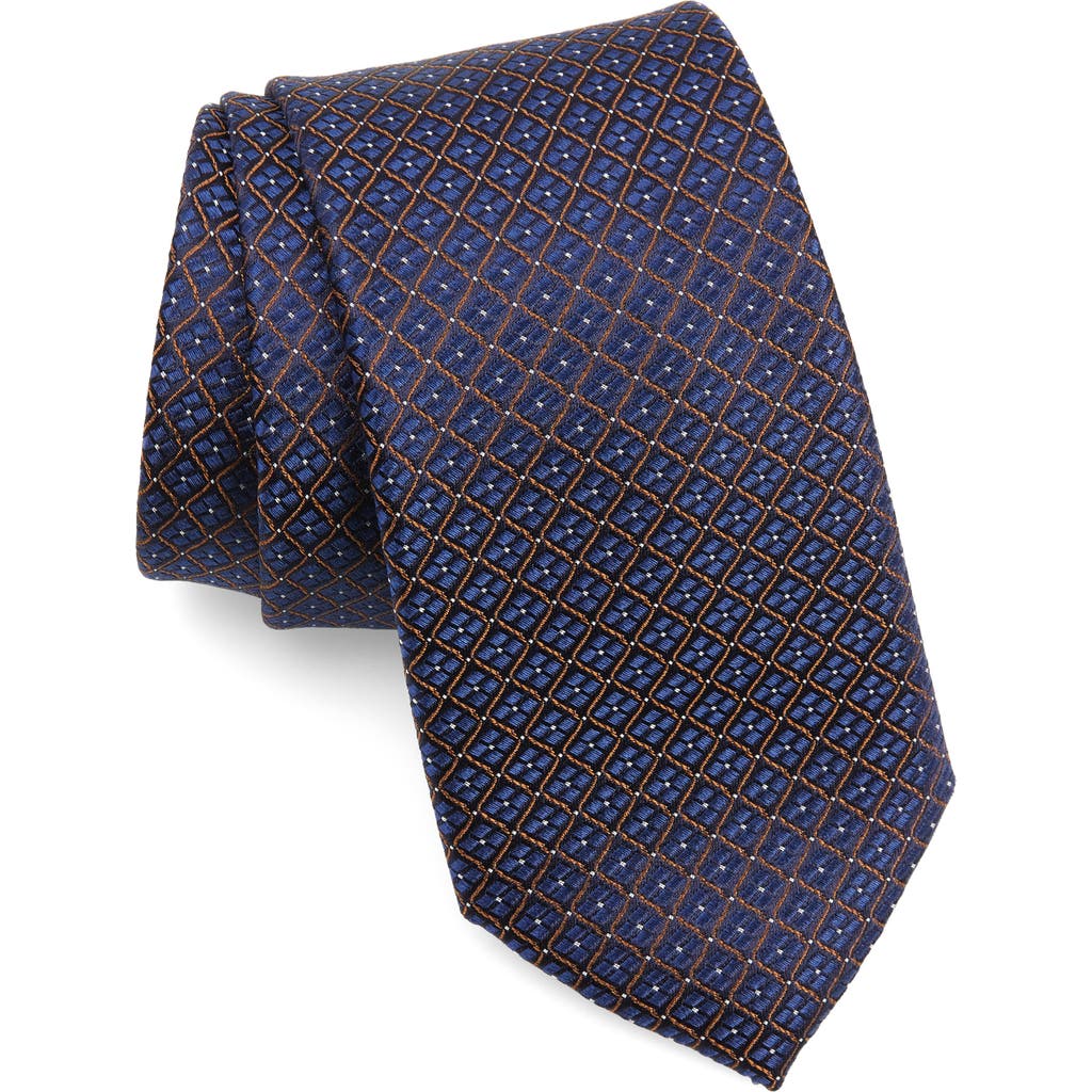 Nordstrom Edwin Neat Silk Tie In Navy