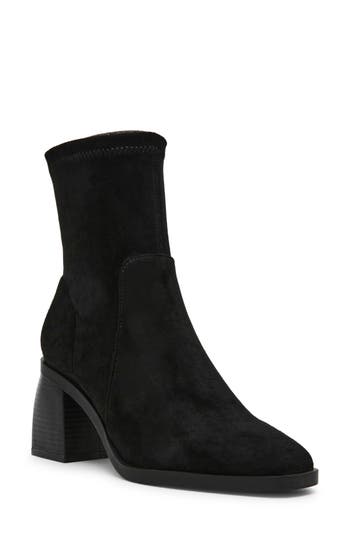 Anne Klein Astrid Boot In Black Microsuede