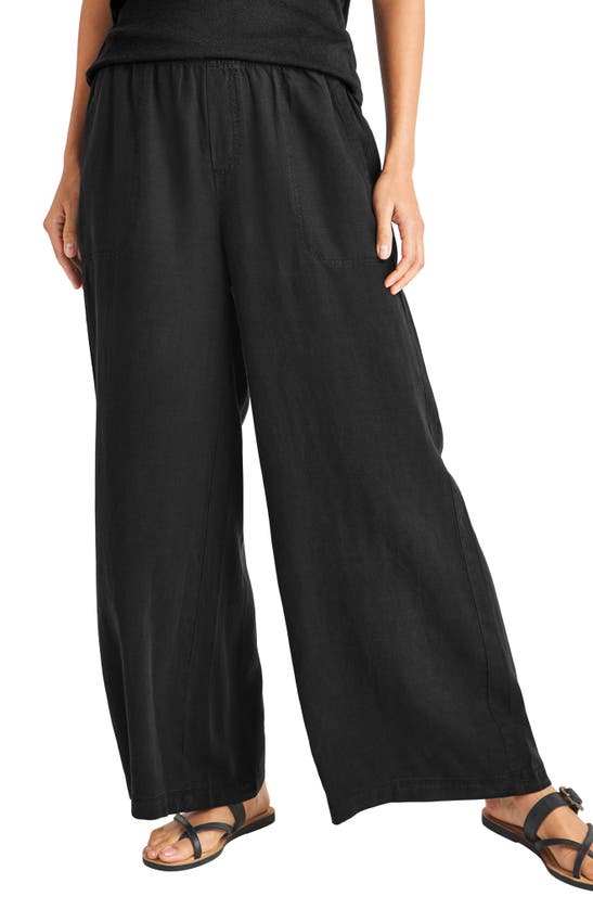 Splendid Angie Crop Palazzo Pants In Black