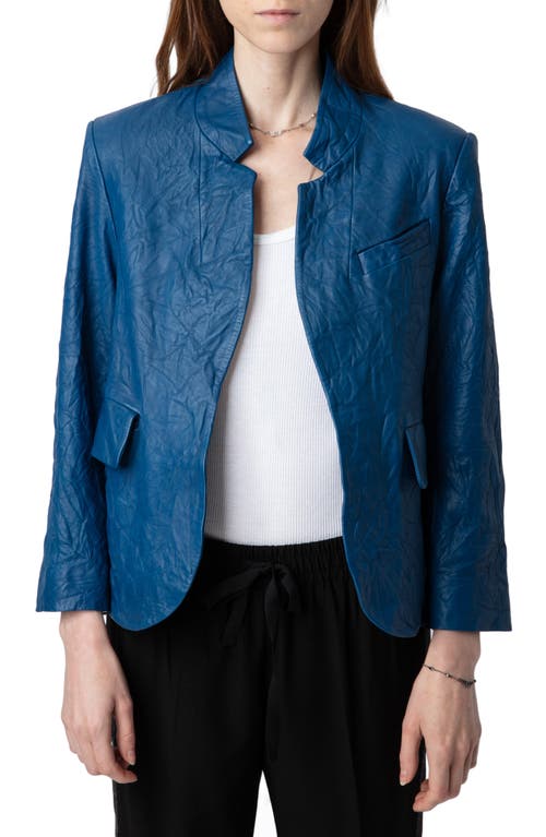 Zadig & Voltaire Verys Crumpled Leather Jacket Overseas at Nordstrom, Us