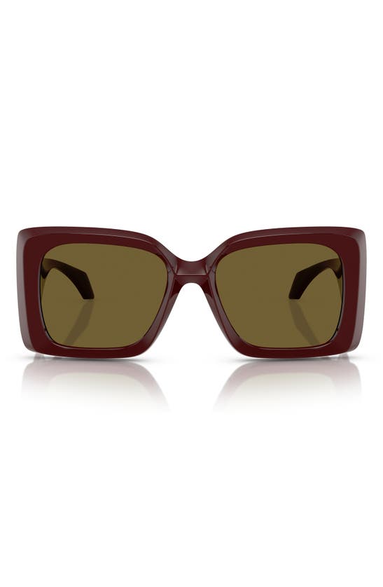 Versace 54mm Irregular Sunglasses In Dark Ruby