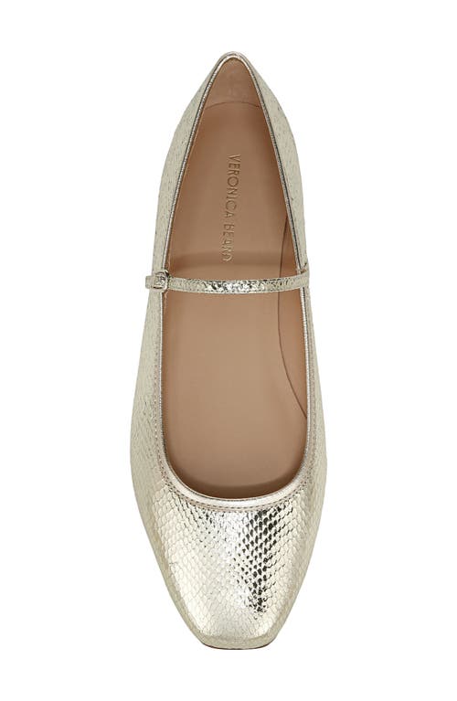 Shop Veronica Beard Ellie Mary Jane Flat In Platinum