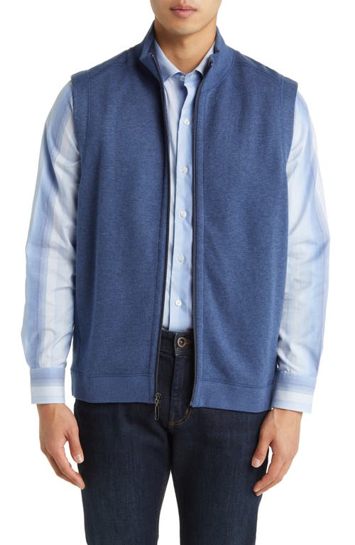 Tommy Bahama Flip Coast Reversible Knit Vest in Blue Note Heather at Nordstrom, Size 2Xb