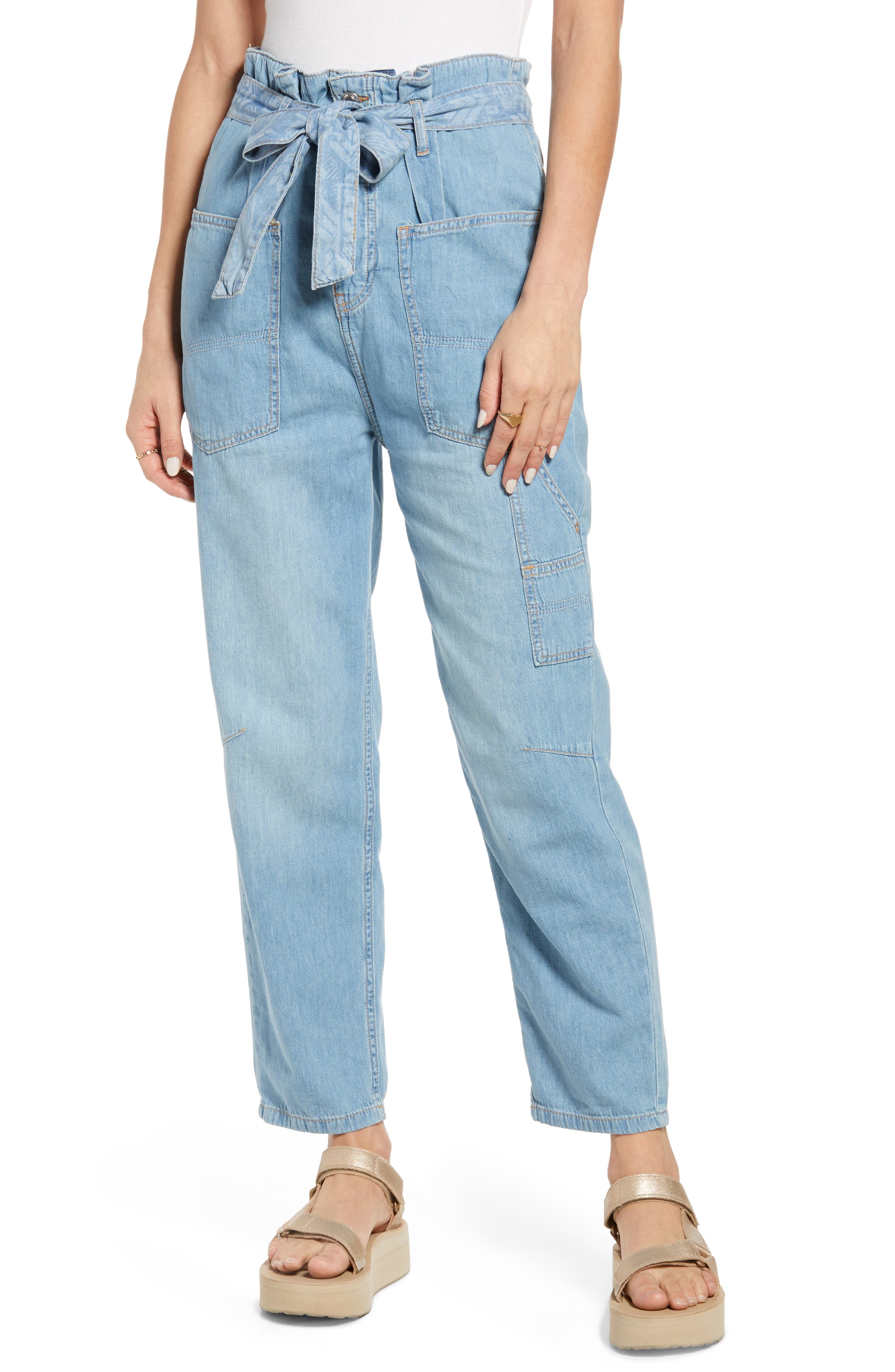 jeans with utility pockets