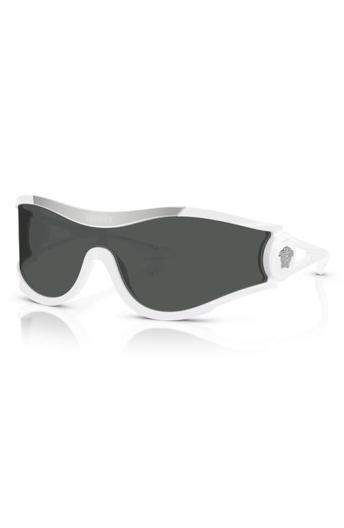 Shop Versace 180mm Irregular Sunglasses In White