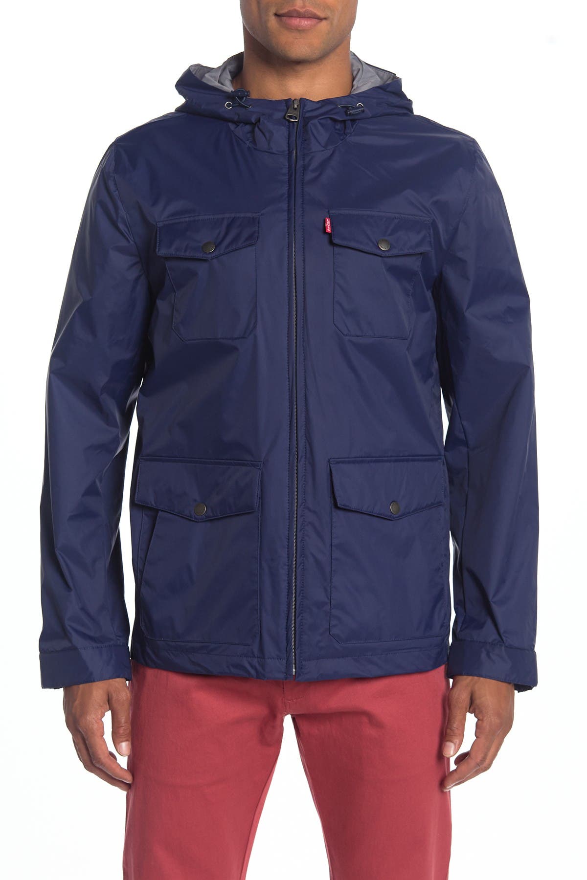 levi's nylon 4 pocket rain jacket