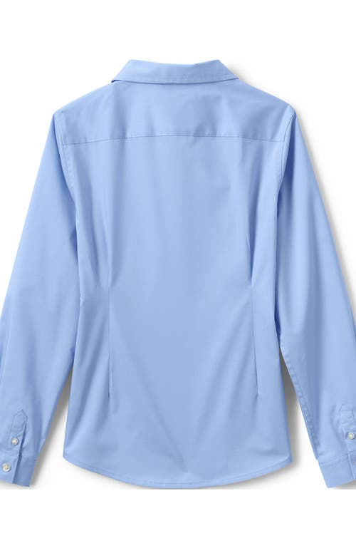 LANDS' END LANDS' END SCHOOL UNIFORM GIRLS NO GAPE LONG SLEEVE STRETCH SHIRT
